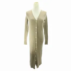 イエナ IENA タグ付 コットンニット ロングカーディガン 長袖 F ベージュ /HO