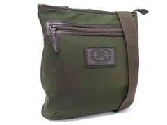 BURBERRY バーバリー ショルダーバッグ - グリーン系×ブラウン系 ナイロン×レザー ユニセックス
