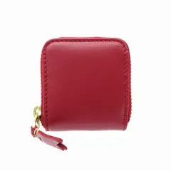 極美品 COMME des GARCONS コムデギャルソン レザー コインケース ミニ 小銭入れ ラウンドジップ SA4100 レッド 赤 メンズ 【中古】