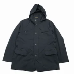 MOORER ムーレー フィールド ジャケット ナイロン ブルゾン フード付き イタリア製 上着 サイズ48 L ダークネイビー メンズ 【中古】