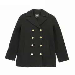 Theory セオリー 金ボタン ダブルブレスト ジャケット コート ウール サイズS ブラック 黒 レディース 【中古】