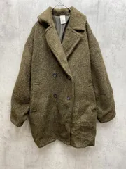 Happy John ハッピージョン ウールブレンドシャギーコクーンP コート sizeF/カーキ ◆■レディース