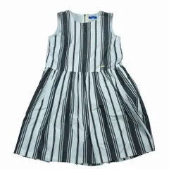 BLUE LABEL CRESTBRIDGE クレストブリッジ ストライプ ワンピース ハーフ ひざ丈 ノースリーブ 38 マルチカラー レディース 【中古】