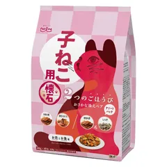 （まとめ買い）ペットライン 懐石 2つのごほうび おさかな添えペア 子ねこ用 600g(60g×10袋) 猫用フード 【×5セット】