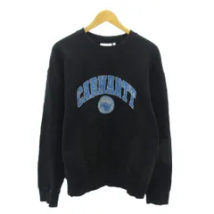 カーハート carhartt スウェット トレーナー プリント 長袖 L 黒 ブラック 0117 IBO87