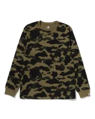 A BATHING APE 25fw 1st カモフラ サーマル 長袖 Tシャツ グリーン XL