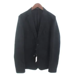 エンポリオアルマーニ EMPORIO ARMANI タグ付き テーラードジャケット ブレザー 背抜き ノーベント 1B 91G610 黒 ブラック 48