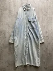 ZARA ザラ デニム シャツ ワンピース sizeL/水色 ◇■レディース