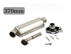 汎用 スリップオン マフラー サイレンサー ステンレス製 50.8mm 50.8φ 全長370mm バイク用 カスタム パーツ