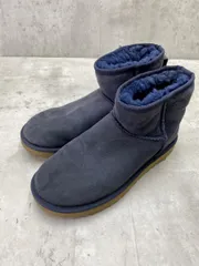 UGG アグ 1016222 クラシック ミニ II ムートン ブーツ size24.0/ネイビー ◆■レディース