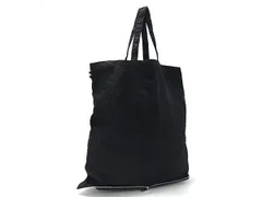 BALLY バリー トートバッグ エコバッグ ブラック ナイロン×レザー ユニセックス 折りたたみ式 シルバー金具 美品