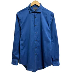 Calvin Klein カルバンクライン コットンシャツ 無地  長袖シャツ 青 ブルー No.M503