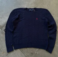 ポロ ウール カシミヤ ケーブル ニット