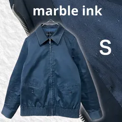 【即決ご希望額はコメントへ】 marble ink　マーブルインク　ジップアップ　シャーリング　ブルゾン　Ｓ　フルジップ　ライトアウター　スイングトップ　ショート丈　脚長効果　都会的　モード　きれいめ　オフィス　通勤　カジュアル　ミニマル　ベーシック　シンプル