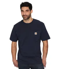 カーハート メンズ トップス シャツ Carhartt Loose Fit Heavyweight Short Sleeve PocketShirt Navy ネイビー