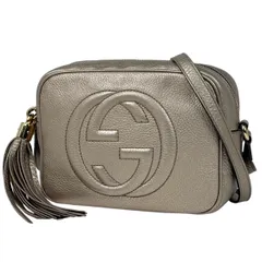 グッチ GUCCI ソーホー ショルダーバッグ タッセル フリンジ ショルダーバッグ レザー ゴールド 308364 レディース 【中古】
