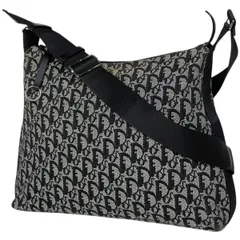 クリスチャンディオール Christian Dior トロッター柄 ショルダーバッグ 斜め掛け ショルダーバッグ キャンバス ブラック レディース 【中古】