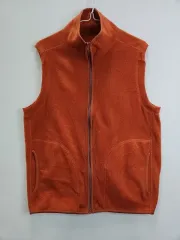 ヴィンテージ カジュアル オレンジ フリース ベスト L