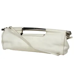 プラダ PRADA ロゴ ハンドバッグ 2WAY ショルダーバッグ ハンドバッグ レザー ホワイト レディース 【中古】