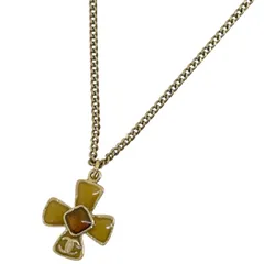 シャネル CHANEL ココマーク カラーストーン ネックレス GP ゴールド レディース 【中古】