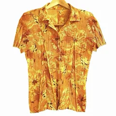 PLEATS PLEASE プリーツプリーズ issey miyake イッセイミヤケ  プリーツ 花柄 半袖シャツ ブラウス  PP51-JJ582  レディース 3