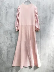 SAISON DE PAPILLON セゾン ド パピヨン ニットドッキングワンピース sizeM/ピンク ■◇レディース