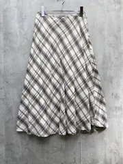 J.PRESS ジェイプレス コットンテンセルチェック スカート size9/白 ■◇レディース