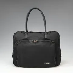 【美品】agnes b. アニエスベー トートバッグ A4収納可 ブラック 肩掛け ナイロン レザー ビジネスバッグ 黒