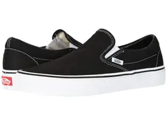 バンズ メンズ シューズ スニーカー Vans Classic SlipOn Black Canvas ブラック