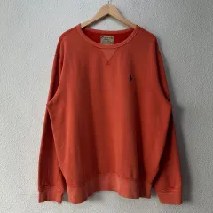 XL 新モデル POLO RALPH LAUREN ポロラルフローレン オレンジ ポニー 起毛 スウェット Tシャツ N4076