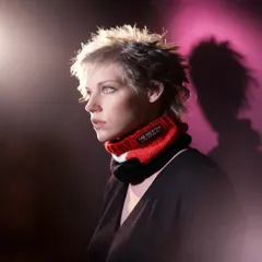 モヘア混　ネックウォーマー スヌード ニット