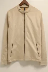 HALHAM 未使用 タグ付き フェイクスエード シングルライダースジャケット Lサイズ アウター メンズ 2-P102/1/060