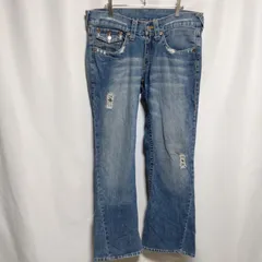 TRUE RELIGION JOEY BIGT トゥルーレリジョン USA製 ダメージ加工 デニムパンツ W32 ブルー