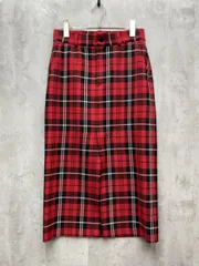 ZARA ザラ チェック ロング スカート sizeS/赤 ■◇レディース