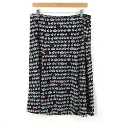 ソニアリキエル スカート 白鳥柄 大きいサイズ ボトムス レディース 48サイズ ブラック×ホワイト Sonia Rykiel 【中古】のサムネイル