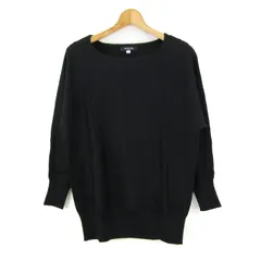 ミッシェルクラン ニット 長袖 ボートネック ウール混 トップス レディース 38サイズ ブラック MICHEL KLEIN 【中古】