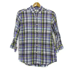 グリーンレーベルリラクシング ユナイテッドアローズ チェックシャツ トップス メンズ Sサイズ パープル green label relaxing 【中古】のサムネイル