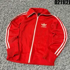 アディダス 赤 3本線 トラックジャージ s