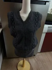 ハンドメイド ケーブルニット