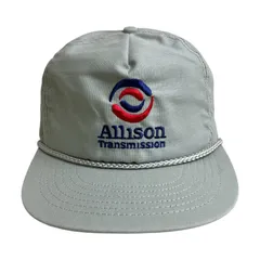 【キャップ/帽子】80-90s アメリカ製　USA製　Allison Transmission (アリソントランスミッション) ビンテージキャップ　刺繍ロゴ　企業物　企業ロゴ　グレー　灰色