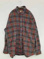 L.L.Bean シャツ/ブラウス L-REG グレー チェック柄 コットン ボタンダウン 長袖