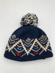 KuSan ニットキャップ/ビーニー ネイビー