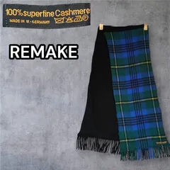 U.P renoma リメイク カシミヤ マフラー 極厚 ダブルフェイス 100% superfine Cashmere