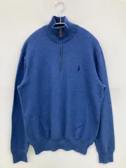 Polo Ralph Lauren ニット/セーター M ブルー コットン 無地 ワンポイント ミドル丈 長袖 タートルネック/ハイネック