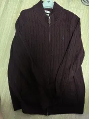 OLZEN(オルゼン) ケーブルニット ジップアップ カーディガン