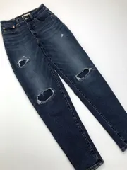 LEVI'S リーバイスプレミアム ダメージ加工 デニムパンツ sizeW24/L30/青 ■■レディース