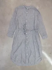 HEAVENLY ヘブンリー ストライプ 長袖 ロング ワンピース グレー ■◇レディース