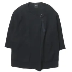 UNUSED アンユーズド 16AW 日本製 Collarless Coat BIGシルエット ウールノーカラーストラップコート US1213 4 ネイビー アウター s16312のサムネイル