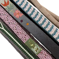 帯締め 優品 帯締め5本セット 青緑 正絹 和装小物  【中古】