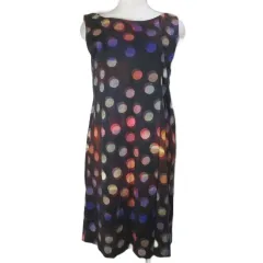 ポールスミス PAUL SMITH PAUL ワンピース ドット ひざ丈 ノースリーブ 水玉 M マルチカラー /X